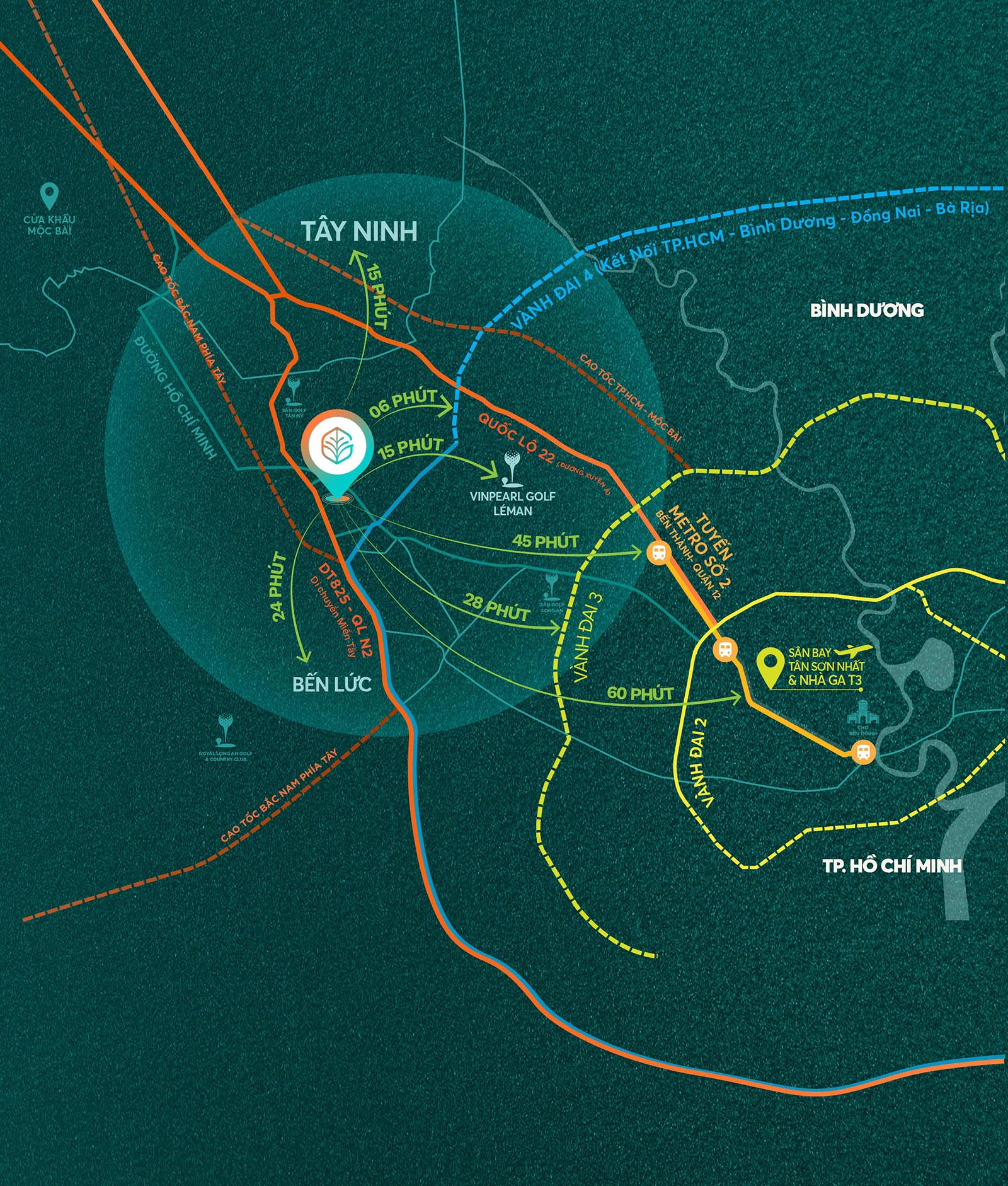 Vị trí Vinhomes Green City Hậu Nghĩa Đức Hoà Long An