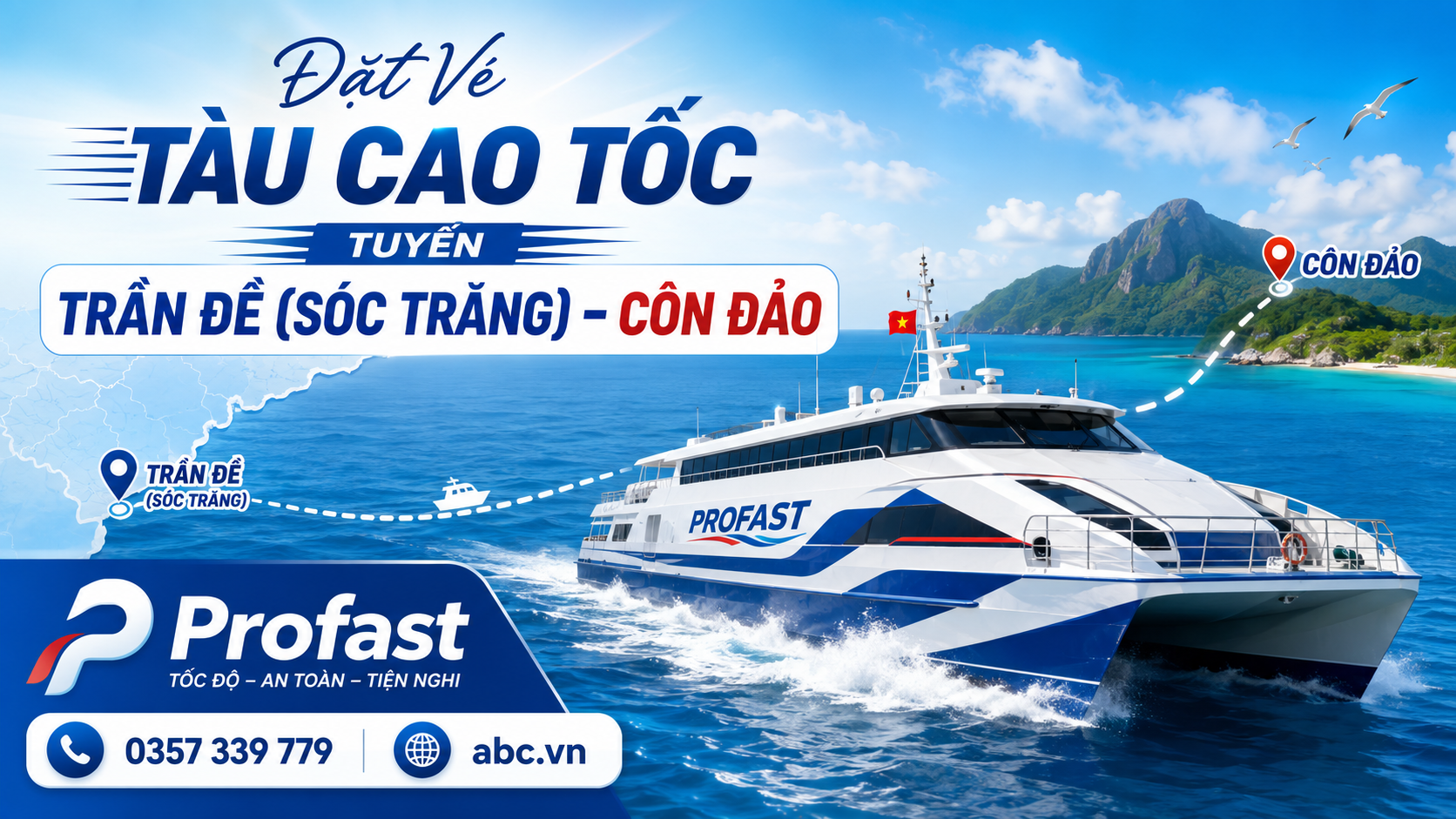 >Đặt Vé Tàu Cao Tốc Tuyến Trần Đề (Sóc Trăng) – Côn Đảo 