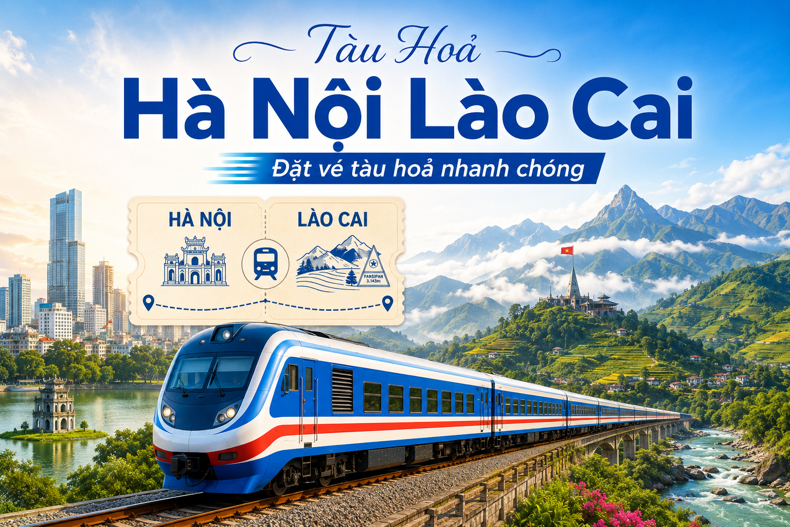 >Tàu Hoả Hà Nội Lào Cai