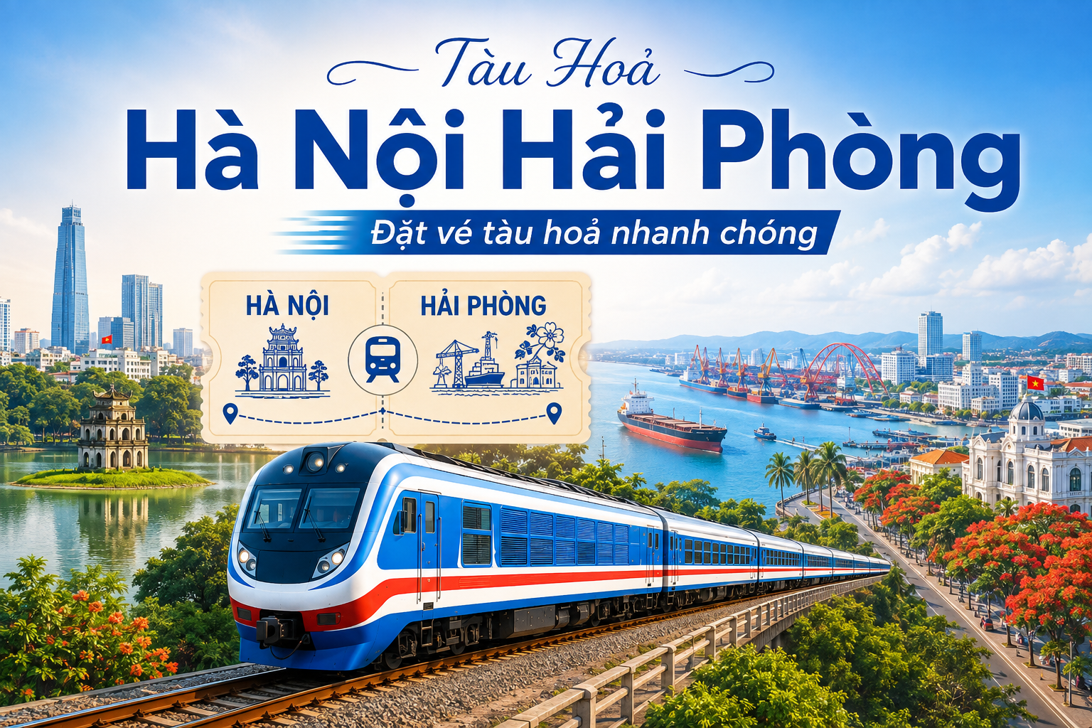 >Tàu Hoả Hà Nội Hải Phòng