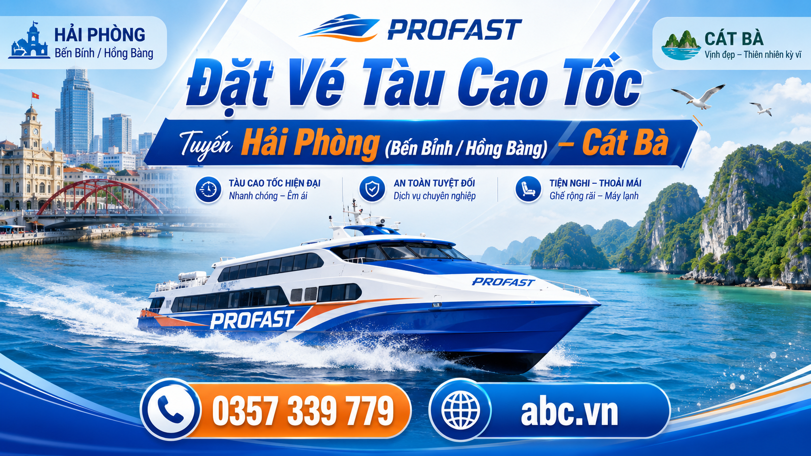 >Đặt Vé Tàu Cao Tốc Tuyến Hải Phòng (Bến Bính / Hồng Bàng) – Cát Bà