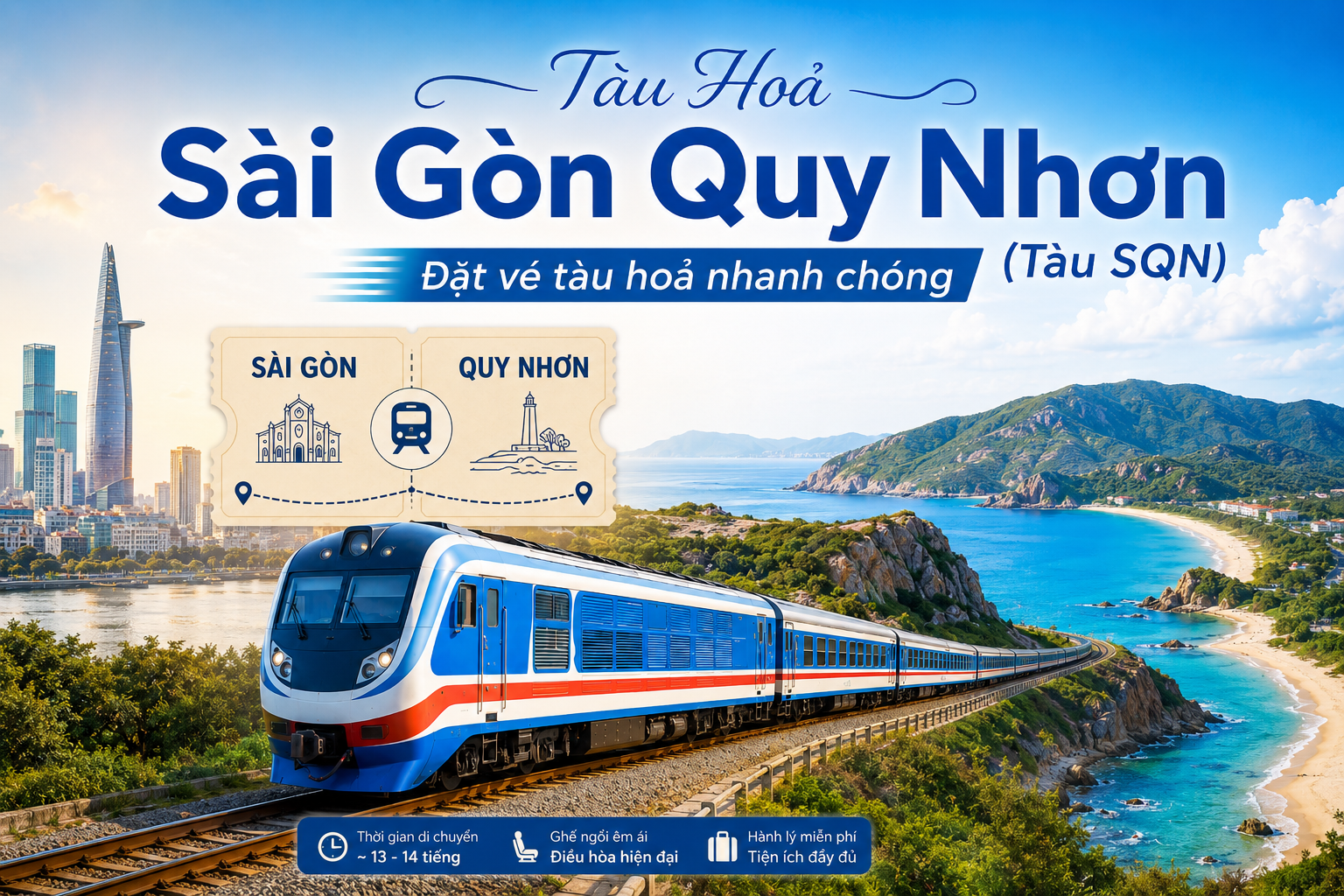 >Tàu Hoả Sài Gòn Quy Nhơn (Tàu SQN)