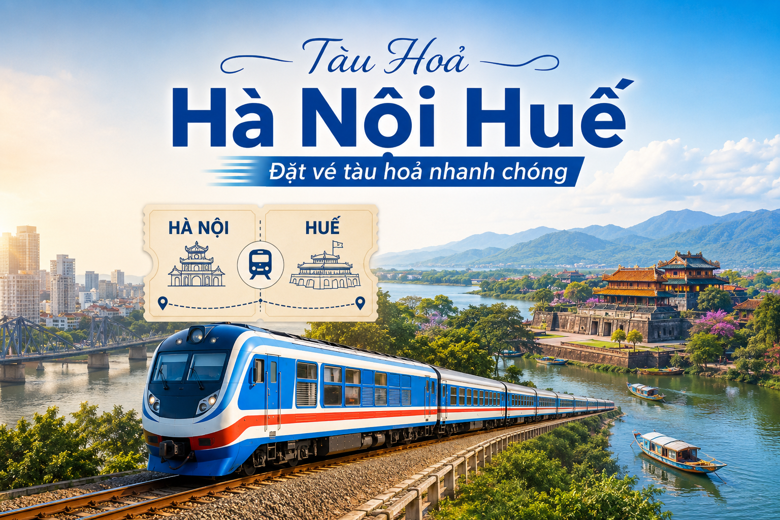 >Tàu Hoả Hà Nội Huế