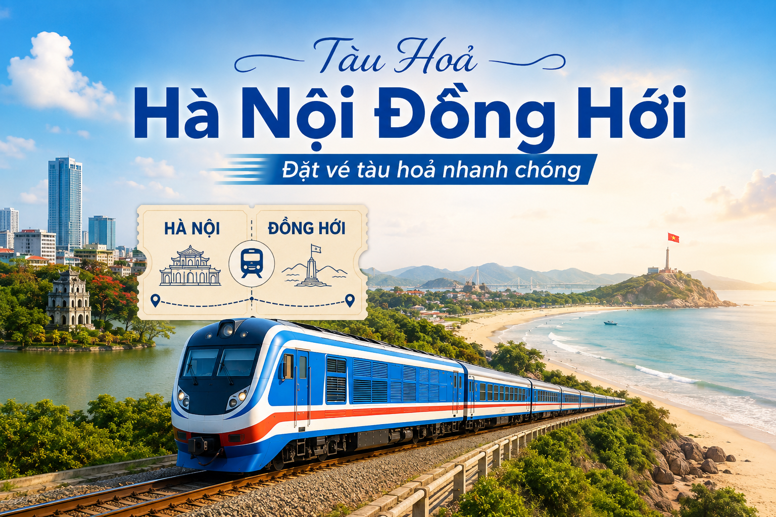 >Tàu Hoả Hà Nội Đồng Hới