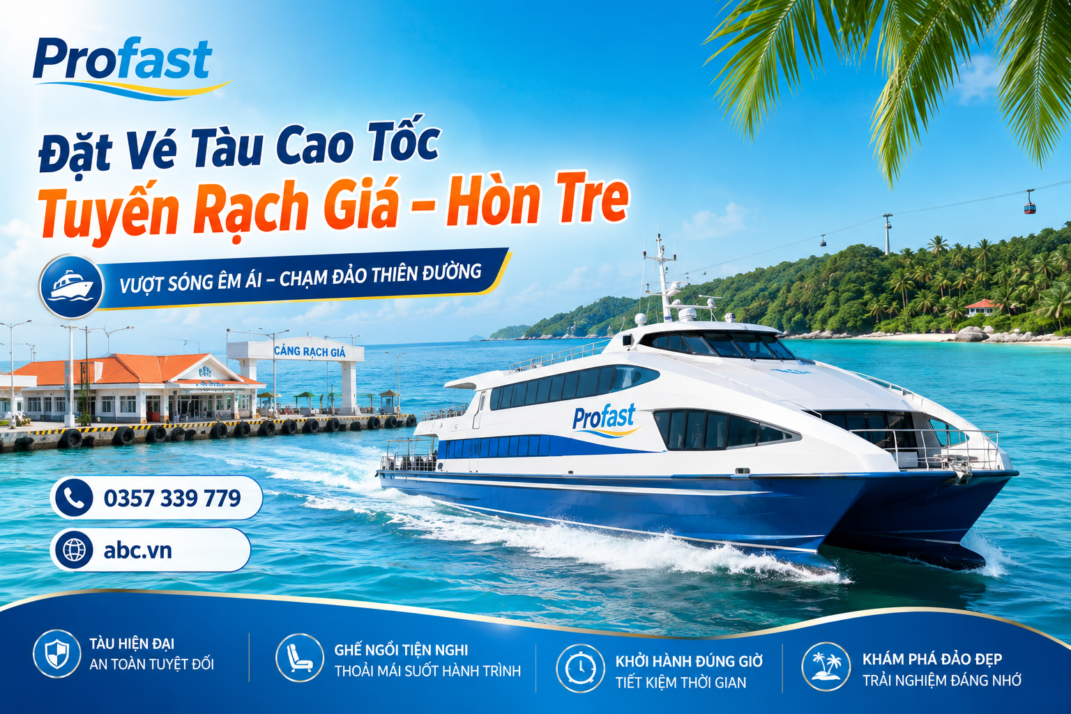 >Đặt Vé Tàu Cao Tốc Tuyến Rạch Giá – Hòn Tre