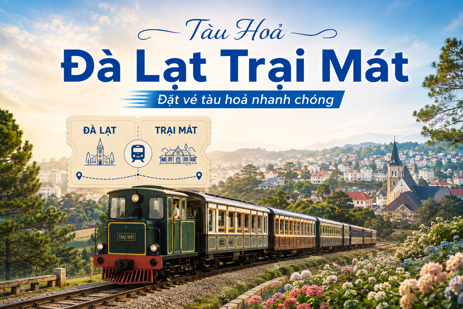 >Tàu Hoả Đà Lạt Trại Mát