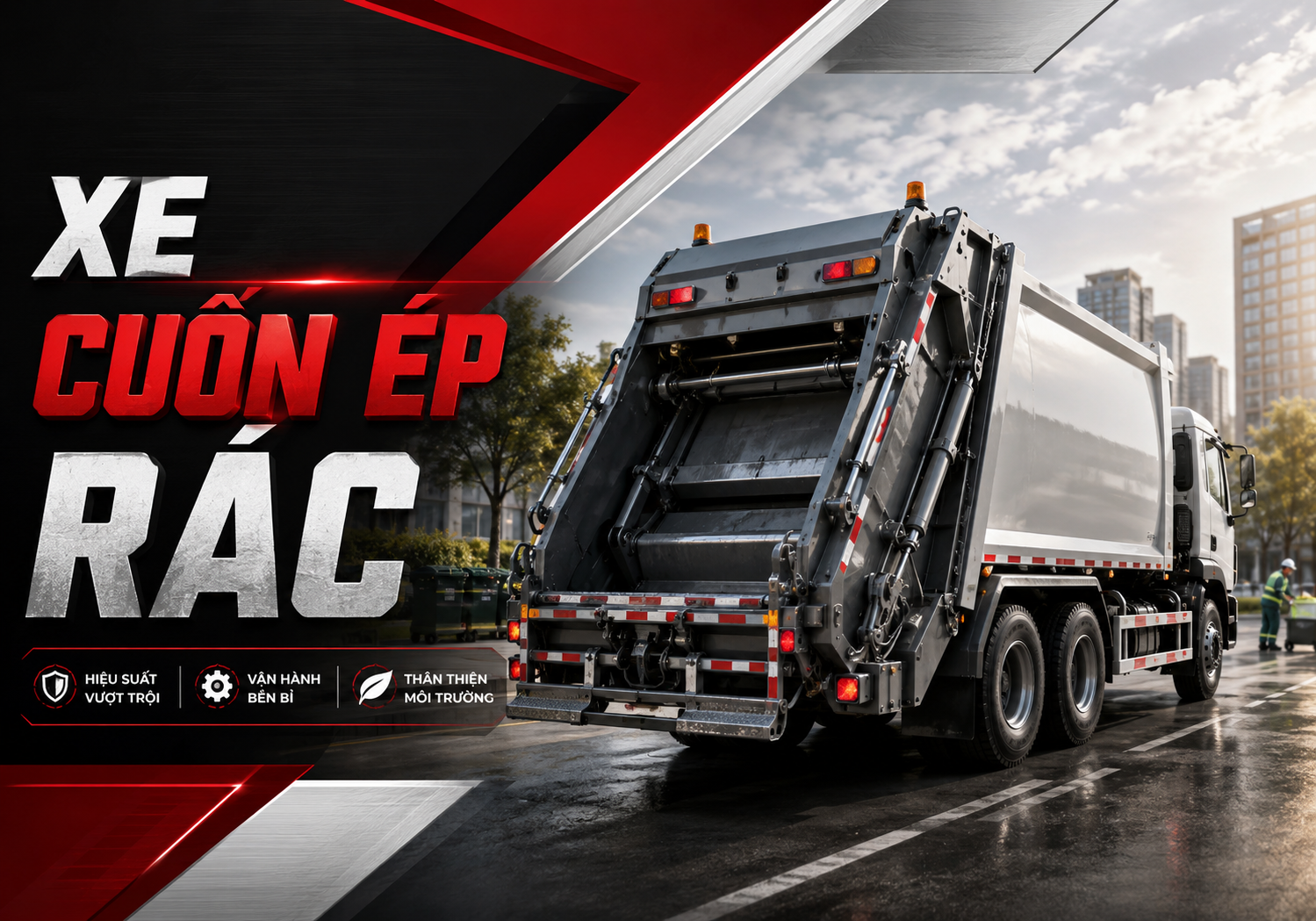 Xe Cuốn Ép Rác