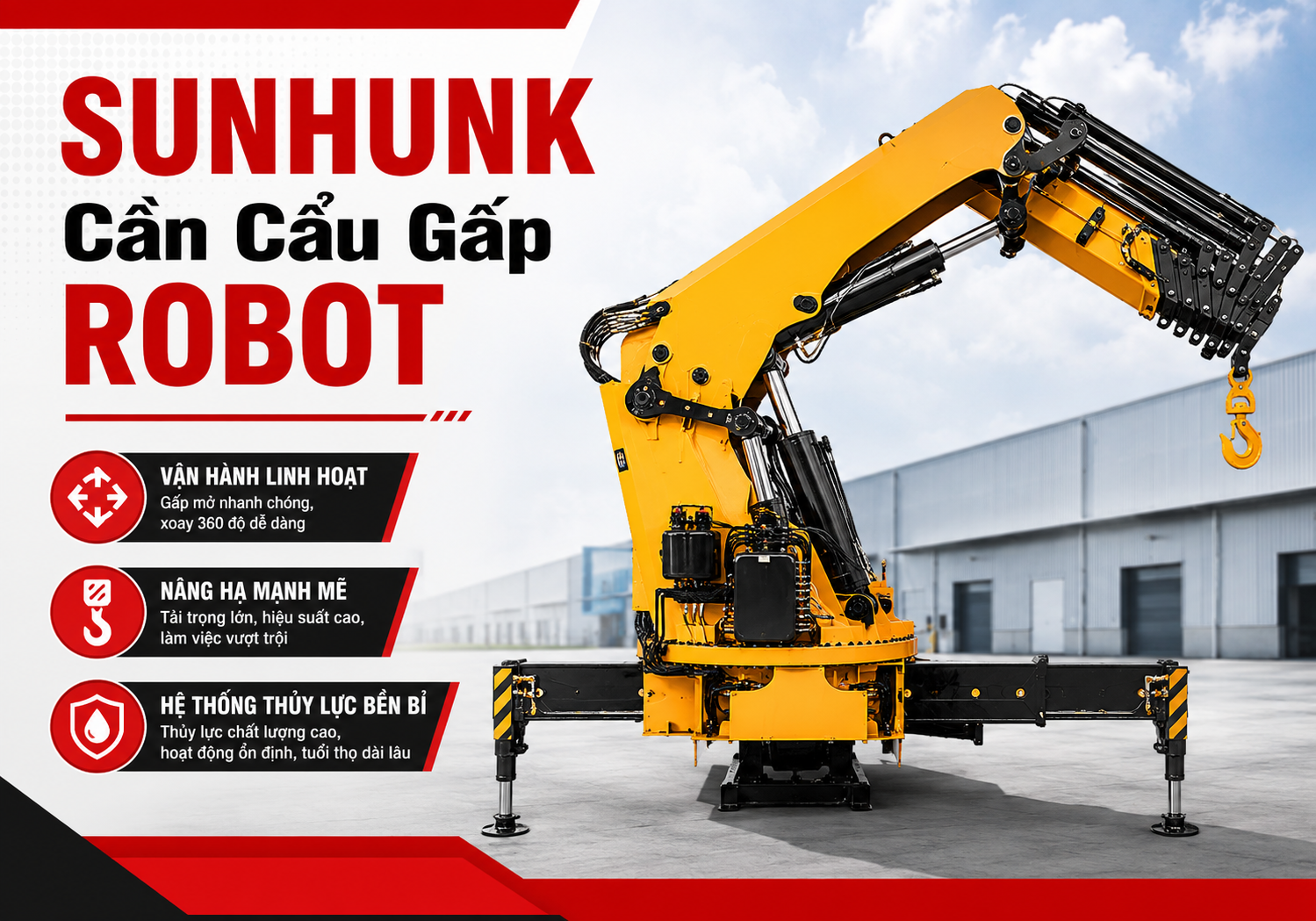 SUNHUNK Cần Cẩu Gấp ROBOT