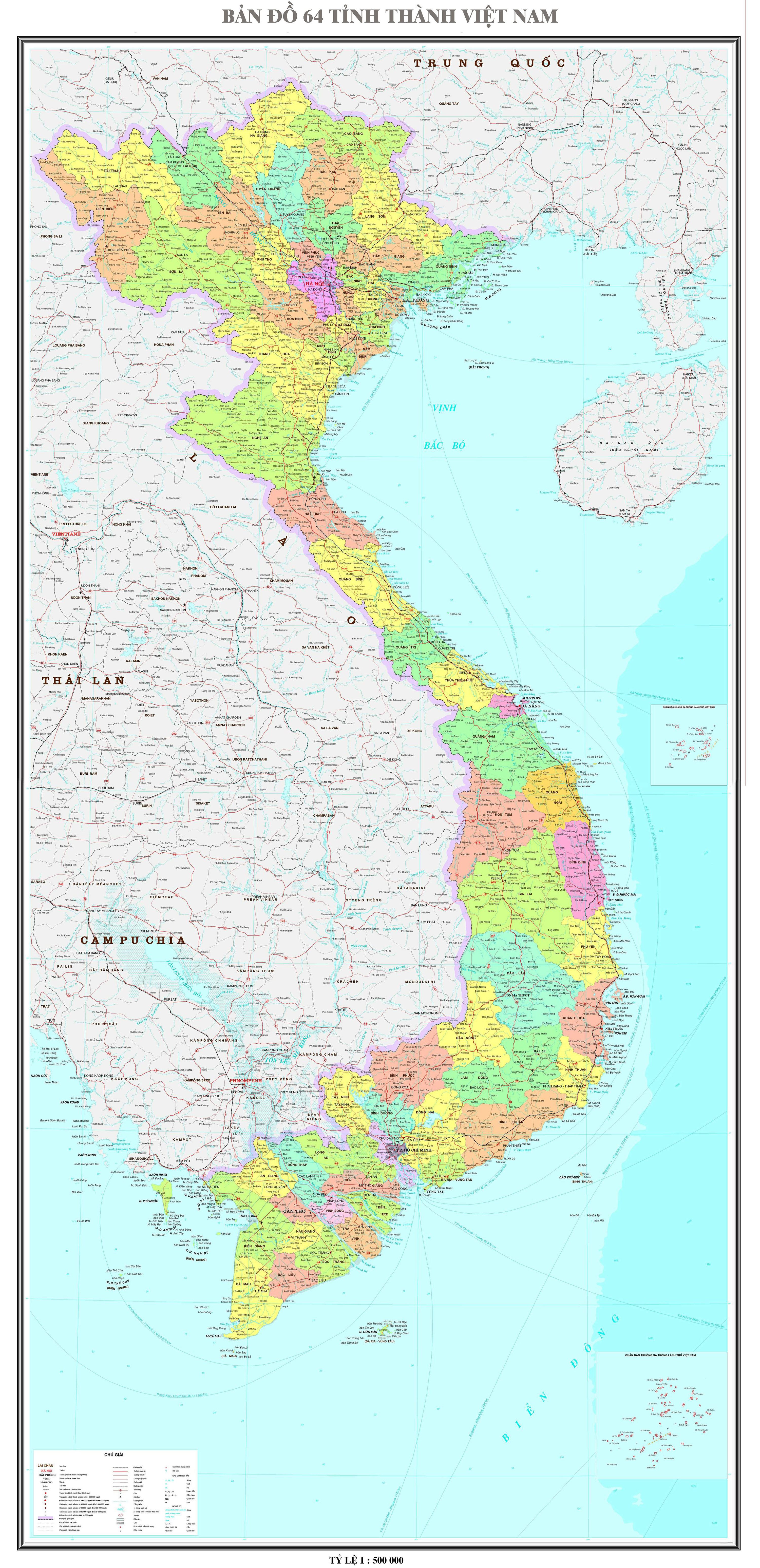  Bản đồ 64 tỉnh thành Việt Nam